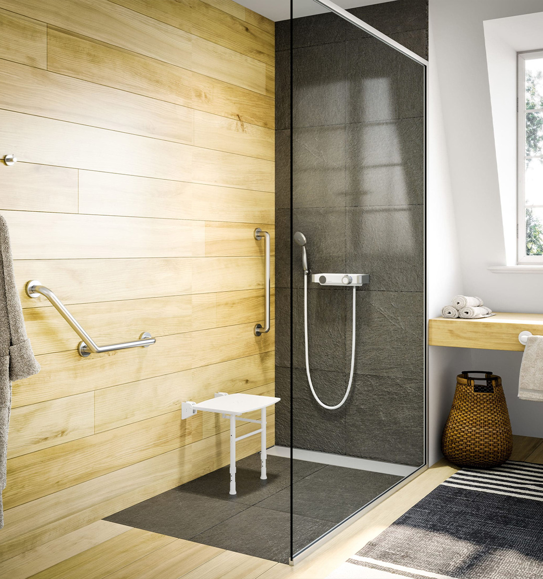 Douche sécurisée et remplacement de baignoire
